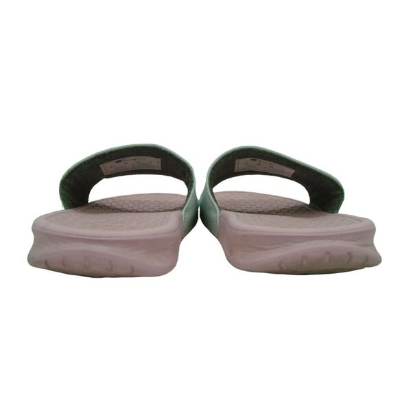 Womens Champion Pink Super Split Script Slide Sandals Size US 9 Flats - Picture 4 of 9